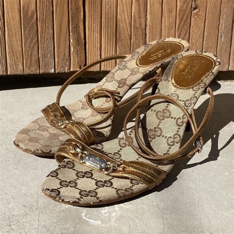 shells on gucci sandals|authentic Gucci sandals.